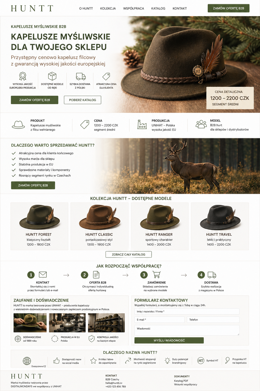 Landing page B2B HUNTT